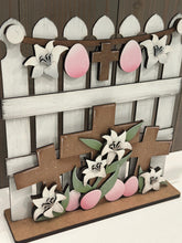 Load image into Gallery viewer, Easter Blessings Banner Holiday Door Sign Interchangeable File, SVG, Lilly, Egg, Cross, Spring, Seasonal, Holiday, Welcome, glowforge
