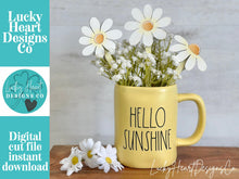 Load image into Gallery viewer, Spring Daisy Mug Stick File SVG, Glowforge Tiered Tray, Tray Decor, Flower, Floral, Plant Topper, Gift, LuckyHeartDesignsCo
