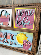 Load image into Gallery viewer, Summer Leaning Sign File SVG, Glowforge Tiered Tray, LuckyHeartDesignsCo
