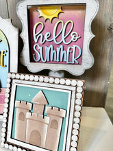 Load image into Gallery viewer, Summer Leaning Sign File SVG, Glowforge Tiered Tray, LuckyHeartDesignsCo
