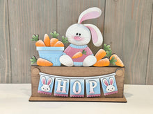 Load image into Gallery viewer, Easter Banner Holiday Door Sign Interchangeable File, SVG, Standing, Bunny, Spring, Seasonal Home Welcome, glowforge
