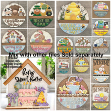 Load image into Gallery viewer, Coffee Banner Fence Holiday Door Sign Interchangeable File, SVG, Standing, Bean, Seasonal Home Welcome, glowforge
