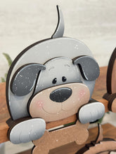 Load image into Gallery viewer, Dog Shelf Hanger Standing Sign File SVG, HANGING, Puppy, Bone, Mantle decor, glowforge LuckyHeartDesignsCo
