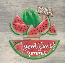Load image into Gallery viewer, Watermelon Holiday Door Sign Interchangeable File, SVG, Spring, Summer, Fruit, Basket, Farm Fresh, Seasonal Home Welcome, glowforge
