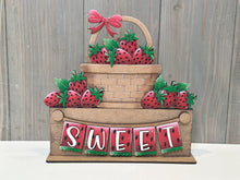 Load image into Gallery viewer, Strawberry Holiday Door Sign Interchangeable File, SVG, Summer, Fruit, Basket, Spring, Farm Fresh, Basket, Seasonal Home Welcome, glowforge
