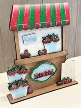 Load image into Gallery viewer, Strawberry Interchangeable Market Stand File SVG, Fruit, Spring Tiered Tray, Standing Sign, Summer Glowforge, LuckyHeartDesignsCo
