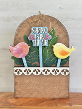 Load image into Gallery viewer, Bird Mug Stick File SVG, Glowforge Tiered Tray, Tray Decor, Cardinal, Floral, Plant Topper, Spring, Stake, Gift, LuckyHeartDesignsCo
