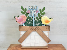 Load image into Gallery viewer, Bird Mug Stick File SVG, Glowforge Tiered Tray, Tray Decor, Cardinal, Floral, Plant Topper, Spring, Stake, Gift, LuckyHeartDesignsCo

