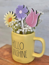 Load image into Gallery viewer, Spring Flowers Mug Stick File SVG, Glowforge Tiered Tray, Tray Decor, Tulip, Floral, Plant Topper, Spring, Stake, Gift, LuckyHeartDesignsCo
