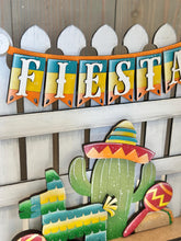 Load image into Gallery viewer, Cinco De Mayo Banner Holiday Door Sign Interchangeable File, SVG, Fence, Standing, Fiesta, Piñata, Cactus, Seasonal Home Welcome, glowforge
