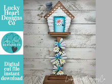 Load image into Gallery viewer, Dragonfly Birdhouse Interchangeable File SVG, Glowforge, Daisy, Butterfly, Seasonal, Holiday Summer, Spring, Bird house, LuckyHeartDesignsCo
