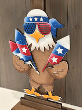 Load image into Gallery viewer, Bald Eagle America Birdhouse Interchangeable File SVG, Glowforge, Fireworks, USA, Patriotic, Fourth of July, LuckyHeartDesignsCo
