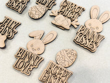 Load image into Gallery viewer, Easter Mug Hugger Bundle File SVG, Glowforge, Bunny, Jelly Bean, Cross, Egg, Carrot Tiered Tray, Plant Topper, Gift, LuckyHeartDesignsCo
