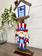 Load image into Gallery viewer, Uncle Sam Birdhouse Interchangeable File SVG, Glowforge, America Lady Fireworks, USA, Patriotic, Fourth of July, LuckyHeartDesignsCo
