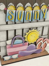 Load image into Gallery viewer, Summer Banner Holiday Door Sign Interchangeable File, SVG, Sun, Sunny, Seasonal, Holiday, Welcome, glowforge
