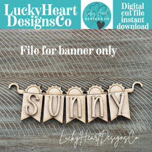 Load image into Gallery viewer, Summer Banner Holiday Door Sign Interchangeable File, SVG, Sun, Sunny, Seasonal, Holiday, Welcome, glowforge
