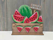Load image into Gallery viewer, Watermelon Holiday Door Sign Interchangeable File, SVG, Spring, Summer, Fruit, Basket, Farm Fresh, Seasonal Home Welcome, glowforge
