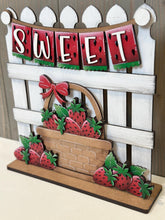 Load image into Gallery viewer, Strawberry Holiday Door Sign Interchangeable File, SVG, Summer, Fruit, Basket, Spring, Farm Fresh, Basket, Seasonal Home Welcome, glowforge
