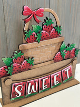 Load image into Gallery viewer, Strawberry Holiday Door Sign Interchangeable File, SVG, Summer, Fruit, Basket, Spring, Farm Fresh, Basket, Seasonal Home Welcome, glowforge
