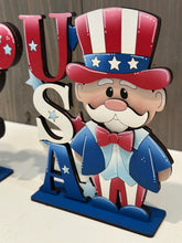 Load image into Gallery viewer, Uncle Sam USA Standing File SVG, America USA Fourth of July, Flag Balloons, Statue of Liberty, Holiday Decor, Glowforge, LuckyHeartDesignsCo
