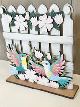 Load image into Gallery viewer, Hummingbird Holiday Door Sign Interchangeable File, SVG Bird, Butterfly, Spring Summer Floral Tulip Daisy Seasonal, Home, Welcome, glowforge

