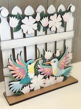 Load image into Gallery viewer, Hummingbird Holiday Door Sign Interchangeable File, SVG Bird, Butterfly, Spring Summer Floral Tulip Daisy Seasonal, Home, Welcome, glowforge
