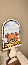 Load image into Gallery viewer, Bear Bee Daisy Tall Arch Sign Interchangeable File SVG, TINY, INSERT only Daisies, Bumble, Glowforge Spring Tiered Tray LuckyHeartDesignsCo
