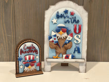 Load image into Gallery viewer, Bald Eagle America Tall Arch Sign Interchangeable File SVG, TINY, insert only, USA, Fireworks, Glowforge Holiday Tiered LuckyHeartDesignsCo

