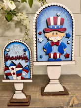 Load image into Gallery viewer, Uncle Sam America Tall Arch Sign Interchangeable File SVG, TINY, insert only, USA, Fireworks, Glowforge Holiday Tiered LuckyHeartDesignsCo
