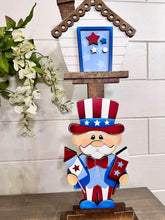 Load image into Gallery viewer, Uncle Sam Birdhouse Interchangeable File SVG, Glowforge, America Lady Fireworks, USA, Patriotic, Fourth of July, LuckyHeartDesignsCo
