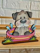 Load image into Gallery viewer, Dog Summer Standing File SVG, Ice Cream, Swimming, Pool, Beach, Scubba, Glasses, Cute, Pet, Farm Tiered Tray Glowforge, LuckyHeartDesignsCo

