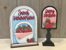 Load image into Gallery viewer, Strawberry Summer Tall Arch Sign Interchangeable File SVG, TINY, INSERT only Fruit, Farm Glowforge Spring Tiered Tray LuckyHeartDesignsCo
