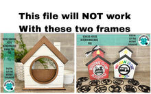 Load image into Gallery viewer, Seasonal Friends Round Interchangeable Leaning Sign File SVG, Ladder, Holiday, Christmas, Halloween, Fall, Glowforge, LuckyHeartDesignsCo
