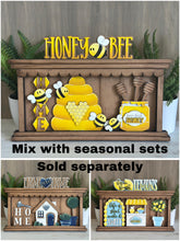 Load image into Gallery viewer, Small Wall Collage Shelf Holder Interchangeable Sign File, Glowforge, Home, Family, Display, Plant, House, Standing, LuckyHeartDesignsCo
