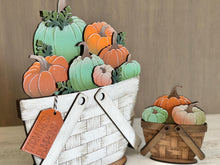 Load image into Gallery viewer, Pumpkin Patch For The Flower Basket Interchangeable File SVG, TINY, Fall Farm, Pumpkins, Gourd, Tiered Tray, Glowforge, LuckyHeartDesignsCo
