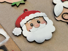 Load image into Gallery viewer, Santa and Friends Pop Out Christmas Ornament Craft Bundle File SVG, Mrs. Claus, Elf, Elves, Kids Craft, Glowforge, LuckyHeartDesignsCo
