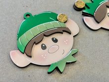 Load image into Gallery viewer, Santa and Friends Pop Out Christmas Ornament Craft Bundle File SVG, Mrs. Claus, Elf, Elves, Kids Craft, Glowforge, LuckyHeartDesignsCo
