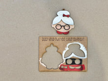 Load image into Gallery viewer, Santa and Friends Pop Out Christmas Ornament Craft Bundle File SVG, Mrs. Claus, Elf, Elves, Kids Craft, Glowforge, LuckyHeartDesignsCo
