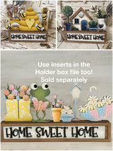 Load image into Gallery viewer, Reindeer Candy Cane Wall Collage Shelf Holder Interchangeable Sign File Glowforge, Santa, Rudolph Christmas Standing, LuckyHeartDesignsCo
