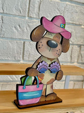 Load image into Gallery viewer, Dog Summer Standing File SVG, Ice Cream, Swimming, Pool, Beach, Scubba, Glasses, Cute, Pet, Farm Tiered Tray Glowforge, LuckyHeartDesignsCo
