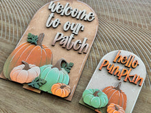 Load image into Gallery viewer, Pumpkin Patch Tall Arch Sign Interchangeable File SVG, TINY, INSERT only Fall, Pumpkins Glowforge, Holiday, Tiered Tray LuckyHeartDesignsCo
