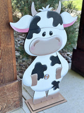 Load image into Gallery viewer, Dairy Cow Porch Interchangeable Hats File SVG, Seasonal, Christmas, Valentine, Holiday, Farm, Halloween Fall, Glowforge, LuckyHeartDesignsCo
