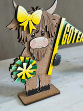 Load image into Gallery viewer, Cheerleading Standing File SVG, Glowforge, Cow, Summer, Fall, Soccer, Baseball, Sports, Team, Farm, Tiered Tray LuckyHeartDesignsCo
