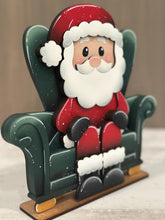 Load image into Gallery viewer, Santa Shelf Hanging File SVG, Ledge, Christmas, Hanger, Tiered Tray Glowforge LuckyHeartDesignsCo
