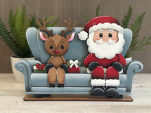 Load image into Gallery viewer, Reindeer Shelf Hanging File SVG, Ledge, Christmas, Santa, Rudolph, Hanger, Tiered Tray Glowforge LuckyHeartDesignsCo
