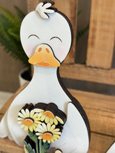 Load image into Gallery viewer, Goose Shelf Hanging Sitter File SVG, Ledge, Daisy, Duck, Flower, Spring Farm, Hanger, Tiered Tray Glowforge LuckyHeartDesignsCo
