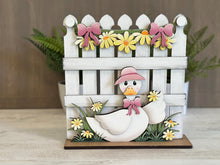 Load image into Gallery viewer, Goose Holiday Door Sign Interchangeable File, SVG, Spring, Daisy, Flower, Duck, Farm, Daisies, Seasonal Welcome Glowforge, LuckyHeartDesigns
