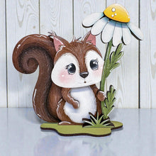 Load image into Gallery viewer, Squirrel Standing File SVG, Leaves, Autumn, Farm, Acorn, Woodland, Pumpkin, Sweater Weather, Tiered Tray Glowforge, LuckyHeartDesignsCo
