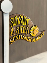 Load image into Gallery viewer, Sunflower Flag Interchangeable File SVG, Summer, Spring, Fall, Flower, Farm, Seasonal, Holiday, Glowforge, LuckyHeartDesignsCo
