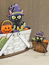 Load image into Gallery viewer, Black Cat Candy Halloween For The Flower Basket Interchangeable File SVG, TINY, Potion, Pumpkin, Witch, Glowforge, LuckyHeartDesignsCo
